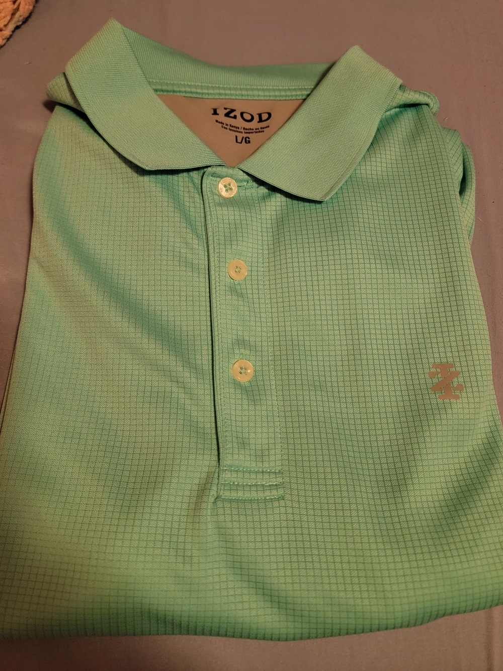 Izod Light Mint Green Men's Polo Shirt